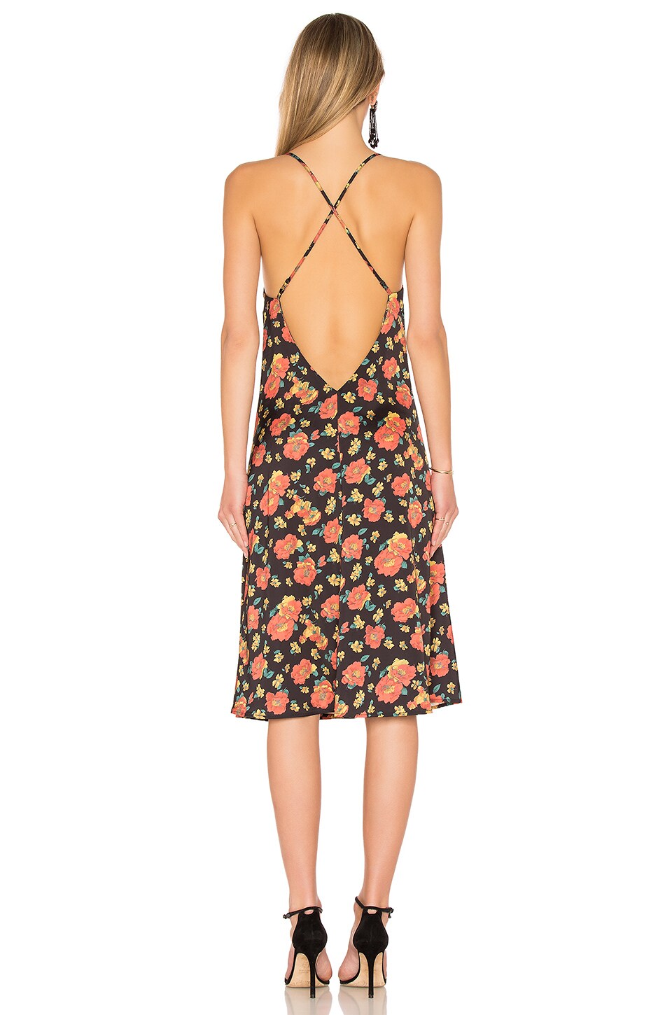 LPA Button Up Slip Dress in Rose Garden - Floral Print Summer Dress