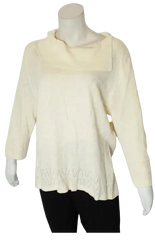 Salon Studio Women’s Cream Long Sleeve Sweater, Size XL