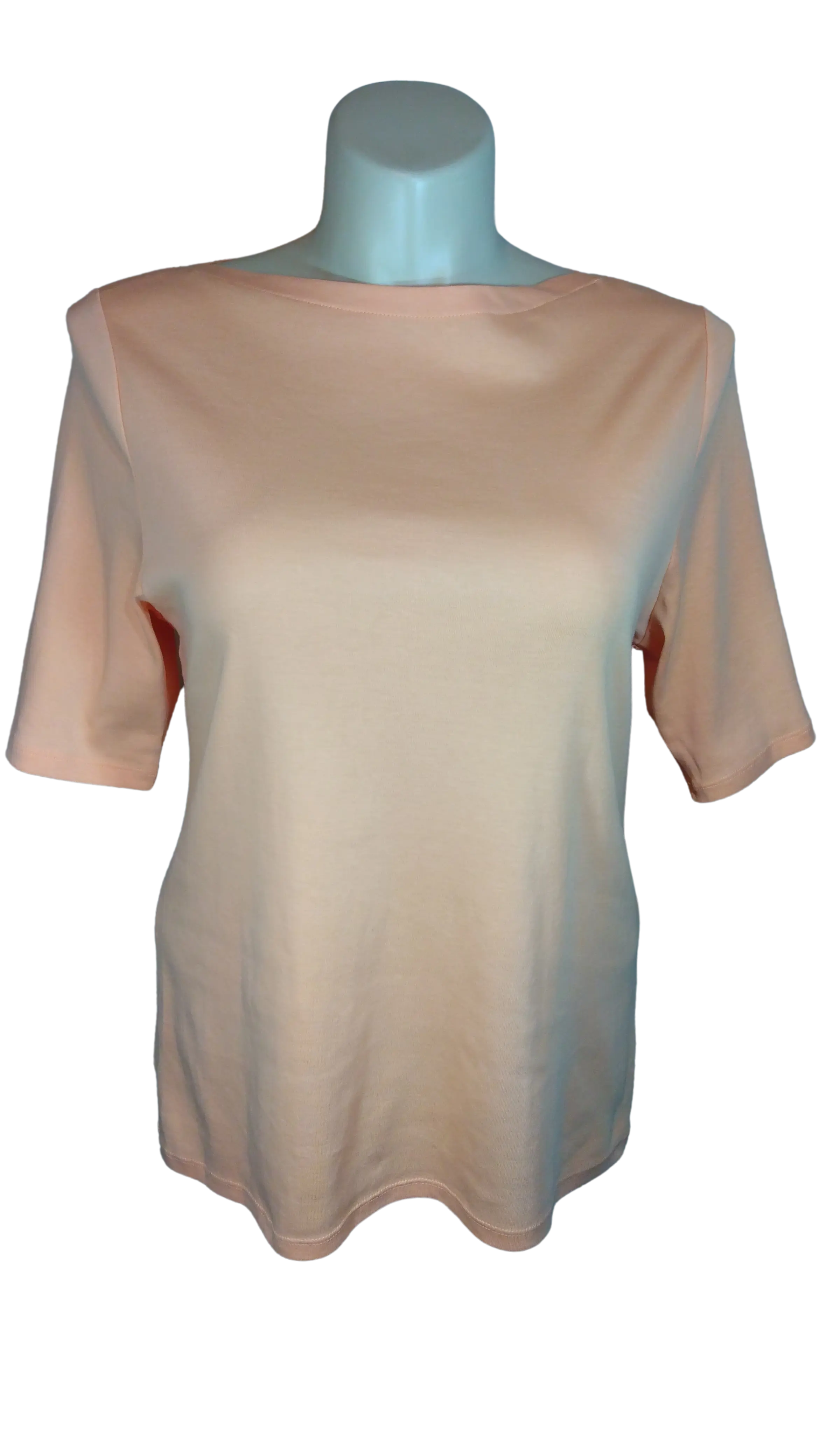 Charter Club Women’s Peach Bliss Boat Neck Top, Size 2X