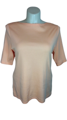 Charter Club Women’s Peach Bliss Boat Neck Top, Size 2X