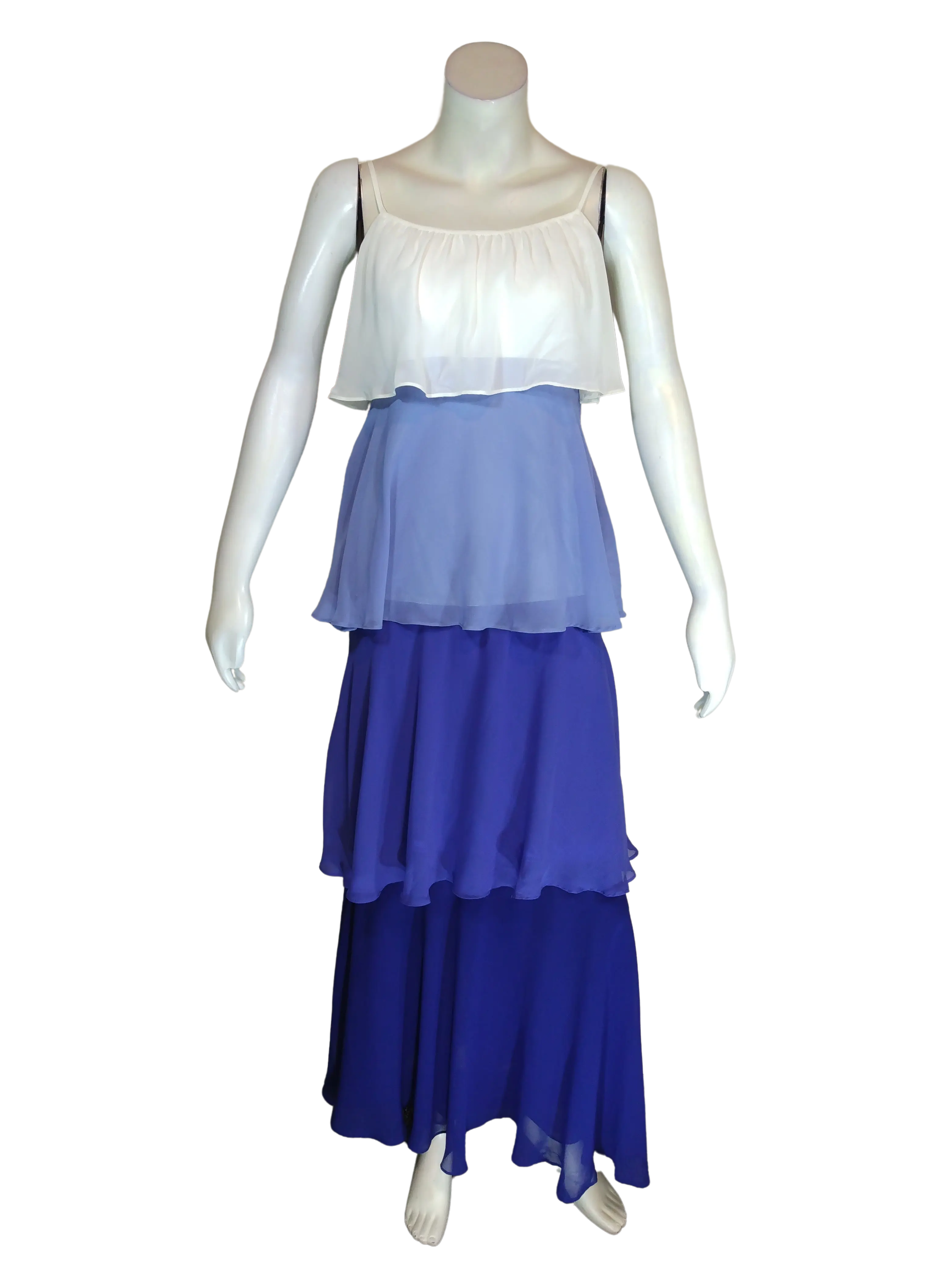 Minuet Women’s Blues/White Color Block Dress, Size Small