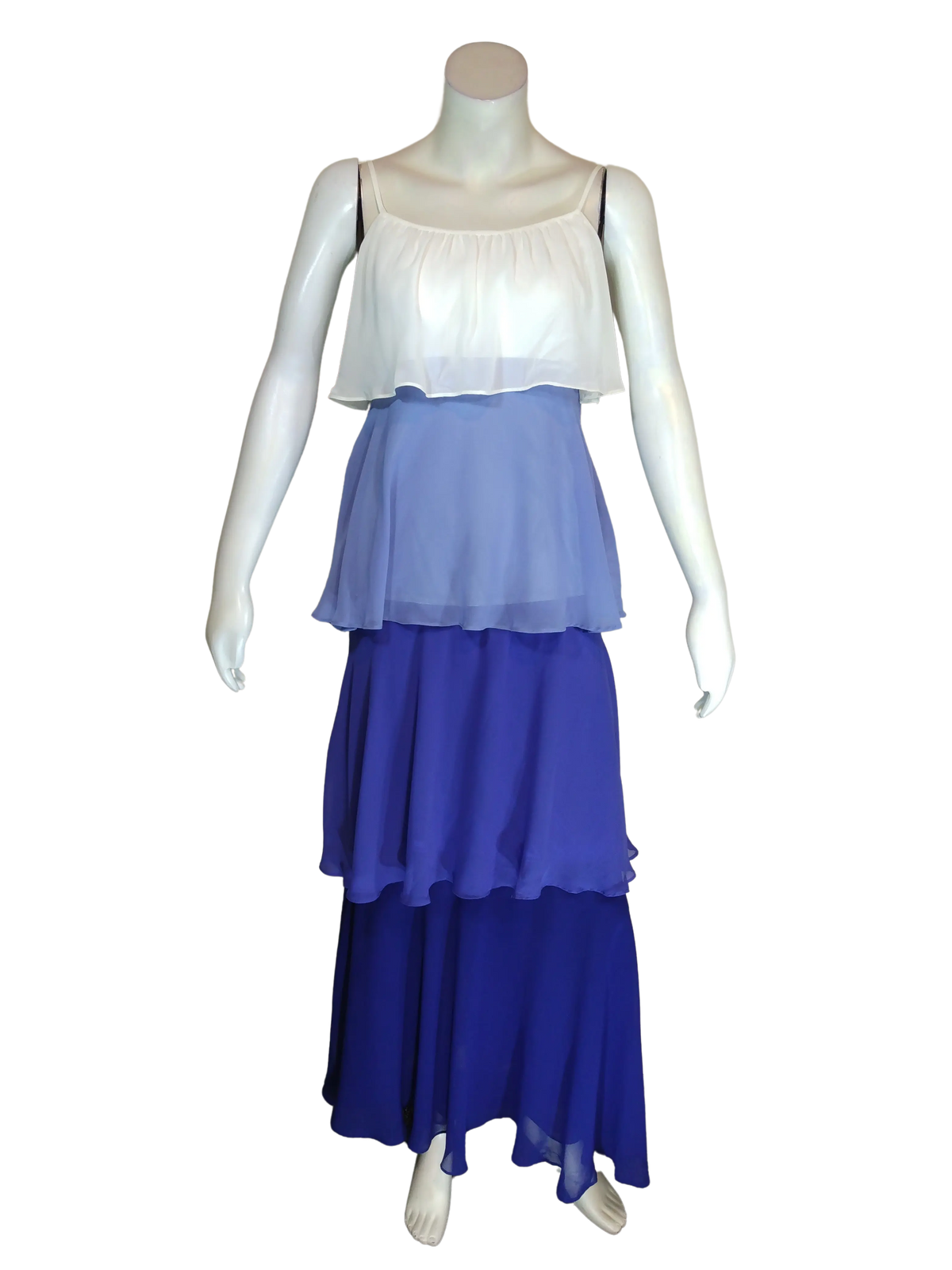 Minuet Women’s Blues/White Color Block Dress, Size Small