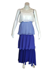 Minuet Women’s Blues/White Color Block Dress, Size Small