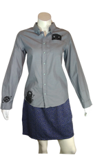 Cat & Jack Girls’ Grey Happy Monster Long Sleeve Shirt, Size XL (16)