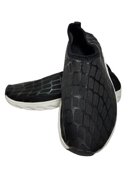 Lekuni Black & White Slip-on Athletic Shoes