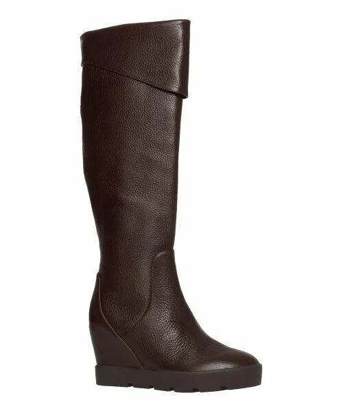 Leon Max Dark Brown Zuni Leather Boots - New with Box