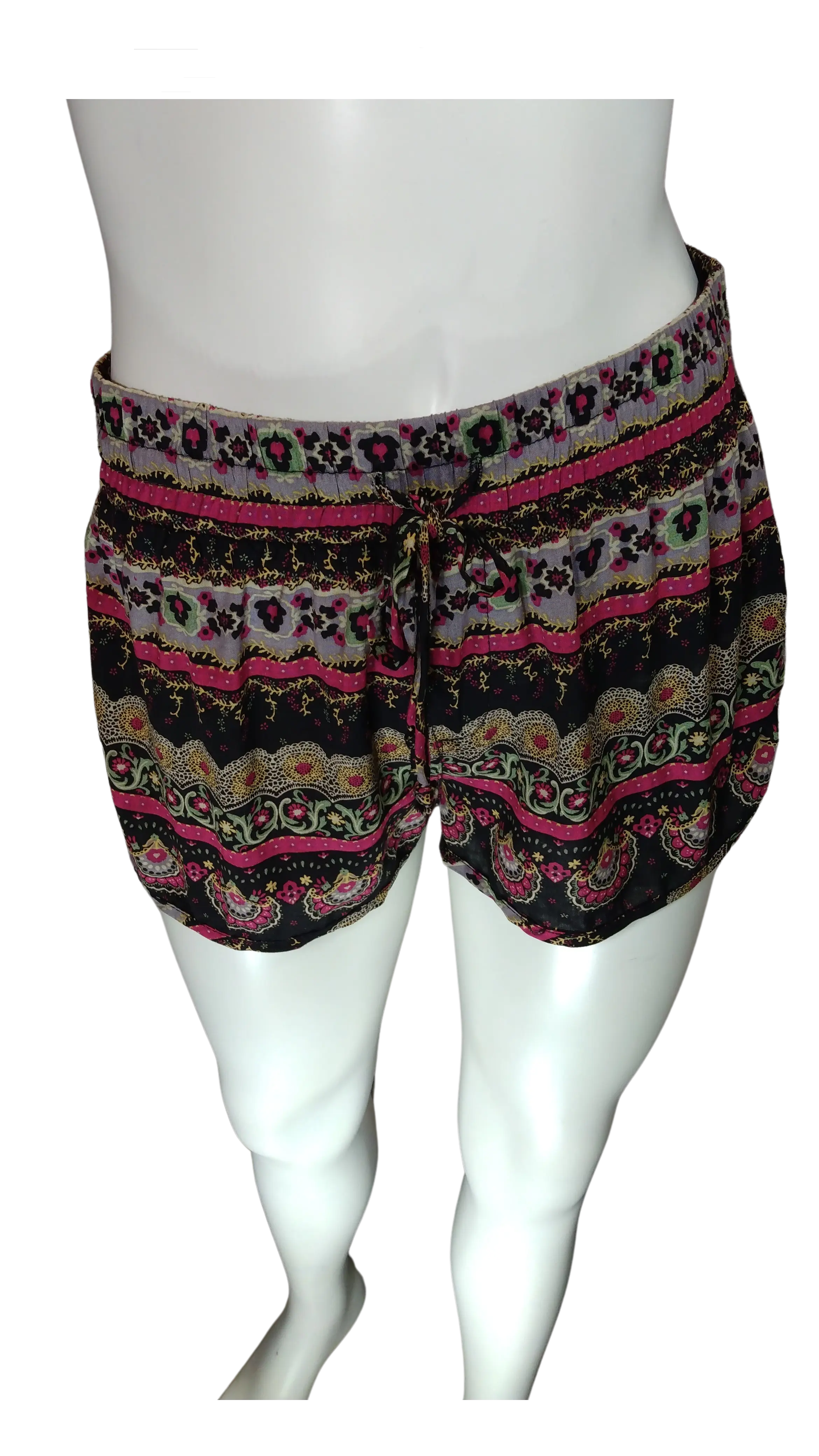 Mieeion Girls’ Purple Flower Pattern Shorts, Size Small