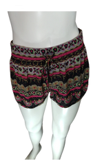 Mieeion Girls’ Purple Flower Pattern Shorts, Size Small