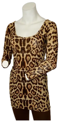 Diva General Collection Women’s Cheetah Long Sleeve Shirt, Size Medium