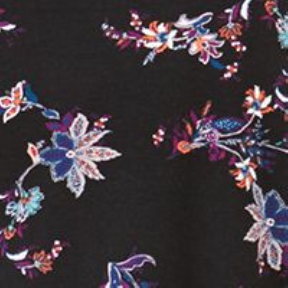 Josie Free Spirit Knit Lace-Trim Cam Black Violet