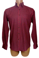 Club Room Men’s Red Plaid Regular Fit Long Sleeve Shirt, Size 17 36/37