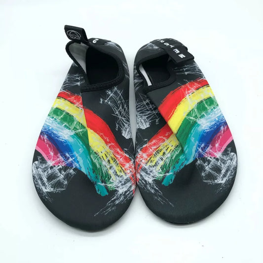 Met 520 Women's Water Shoes Slip On Fabric Rainbow & Black
