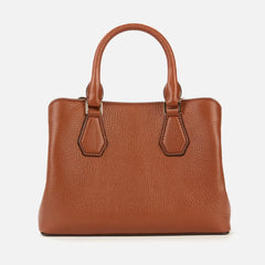 Michael Kors Camille Small Leather Satchel in Caramel