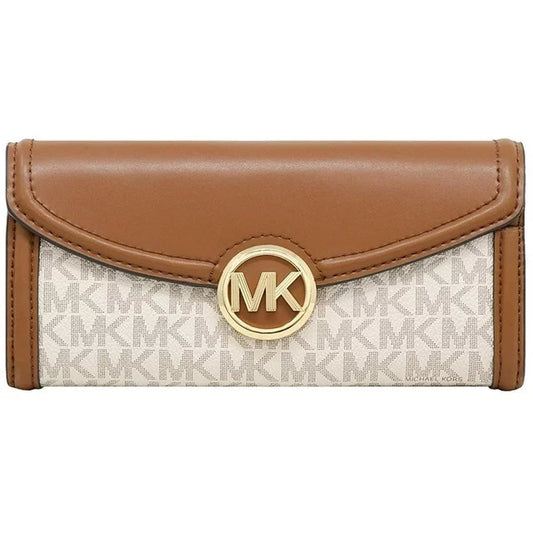 Michael Kors Large Fulton Flap Continental Wallet in Vanilla (New with Tags)