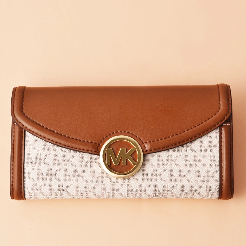 Michael Kors Large Fulton Flap Continental Wallet in Vanilla (New with Tags)