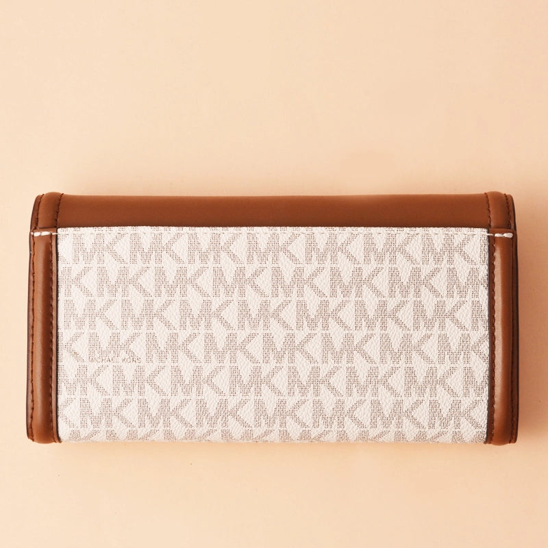 Michael Kors Large Fulton Flap Continental Wallet in Vanilla (New with Tags)