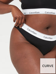 Calvin Klein Plus Size Modern Cotton Thong Black
