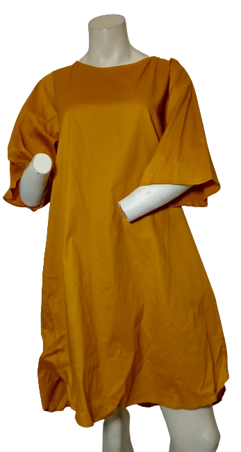 Love In Gold Institutional Dress – Large Women’s Fashion, Cotton-Spandex Blend