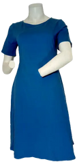 Zenana Outfitters Women’s Blue Short Sleeve Dress, Size Small
