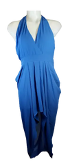 CY USA Women’s Blue Halter Dress, Size Large