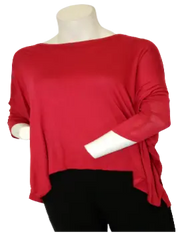 Love In Women’s Red Long Sleeve Crop Top, Size 2X