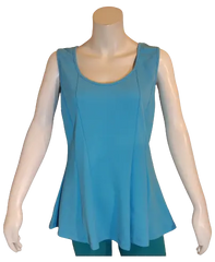 Cleo Apparel Women’s Turquoise Princess Top, Size 3X
