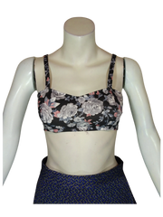 Rachael & Chloe Women’s Black Tank Top with Flowers, Size Small