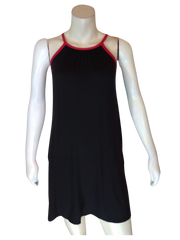 Ces Femme Women’s Black/Red Summer Dress, Size Small