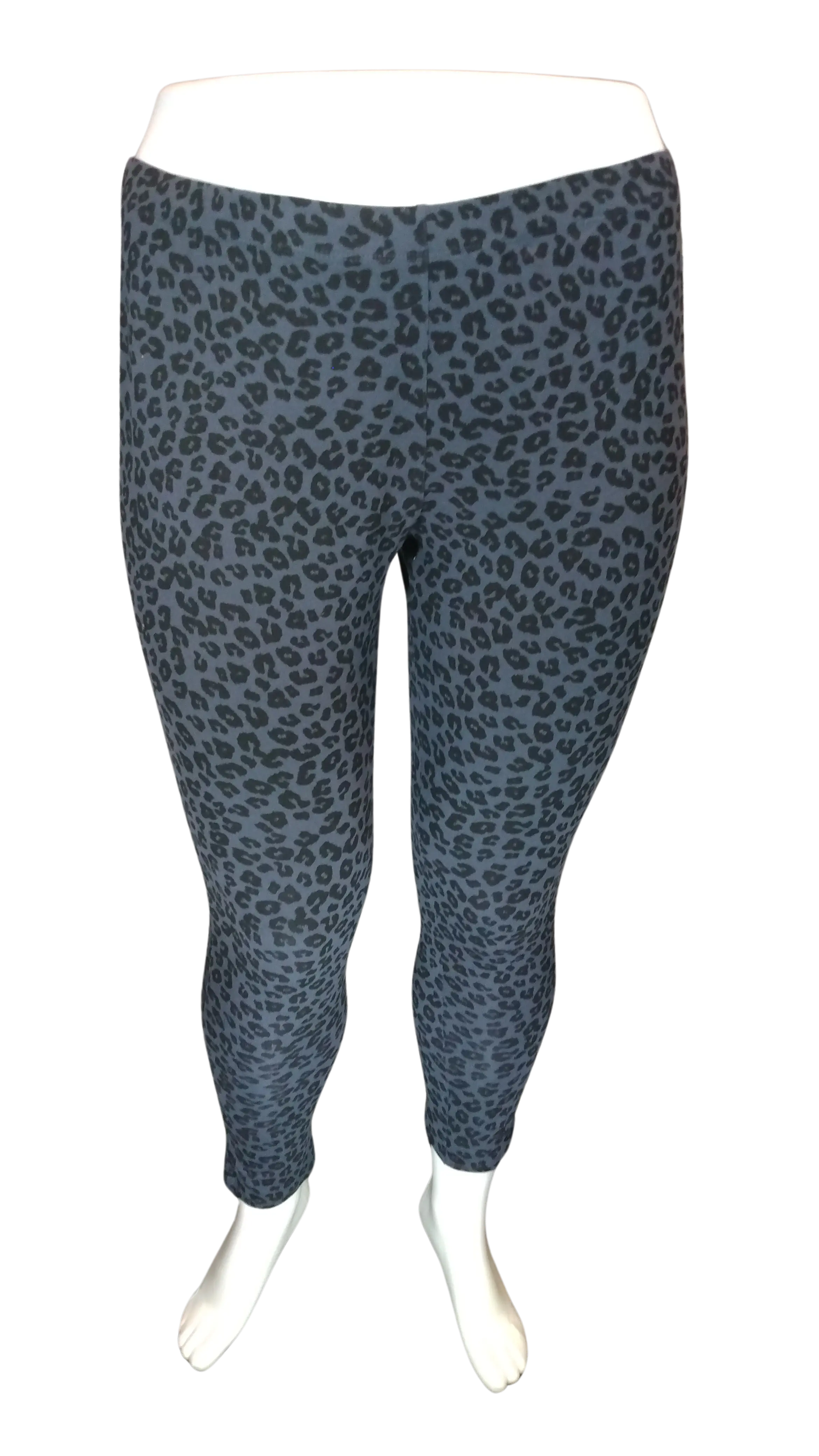 Faded Glory Women’s Black/Grey Spotted Leggings, Size 2X