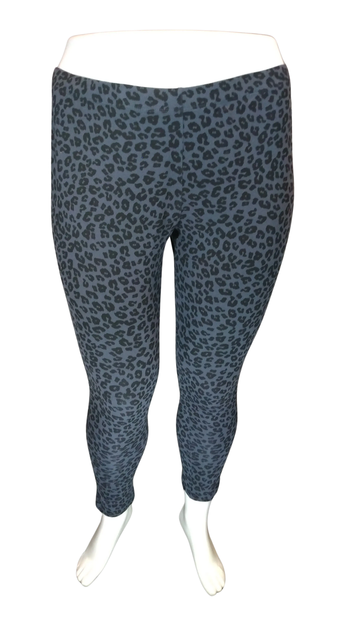 Faded Glory Women’s Black/Grey Spotted Leggings, Size 2X