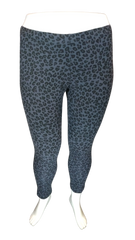 Faded Glory Women’s Black/Grey Spotted Leggings, Size 2X