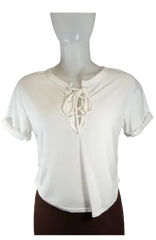 579 Girls’ White Short Sleeve Shirt, Size Small