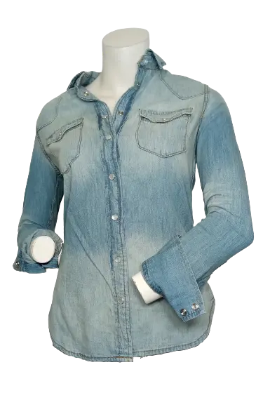 Carmar Girls’ Denim Blouse, Size XS