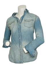 Carmar Girls’ Denim Blouse, Size XS