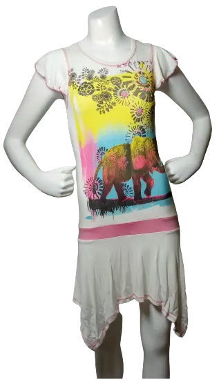 Libertalia Girls’ Elephant Dress, Size Medium (5/6)
