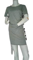 I>R Women’s Grey “Love” Short Sleeve Dress, Size Small
