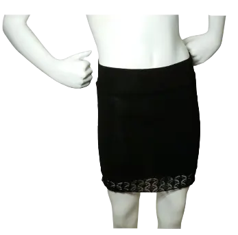 Hera Collection Girls’ Black Skirt with Lace, Size Small