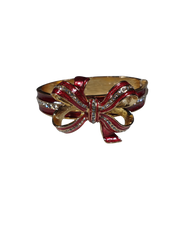 Holiday Lane Gold-Tone Enamel Bow Bracelet – Elegant Fashion Jewelry for Women