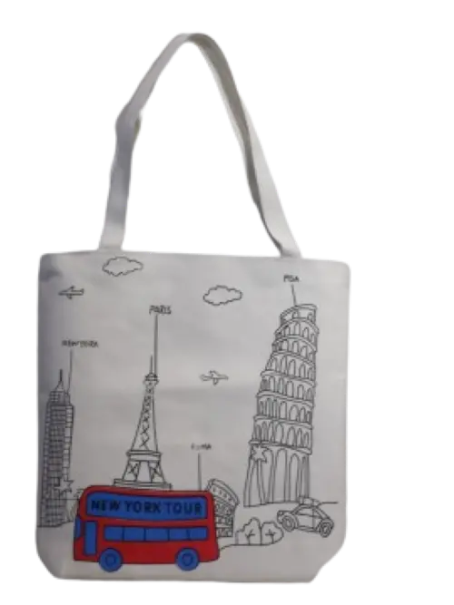New York Tour Tote Bag White