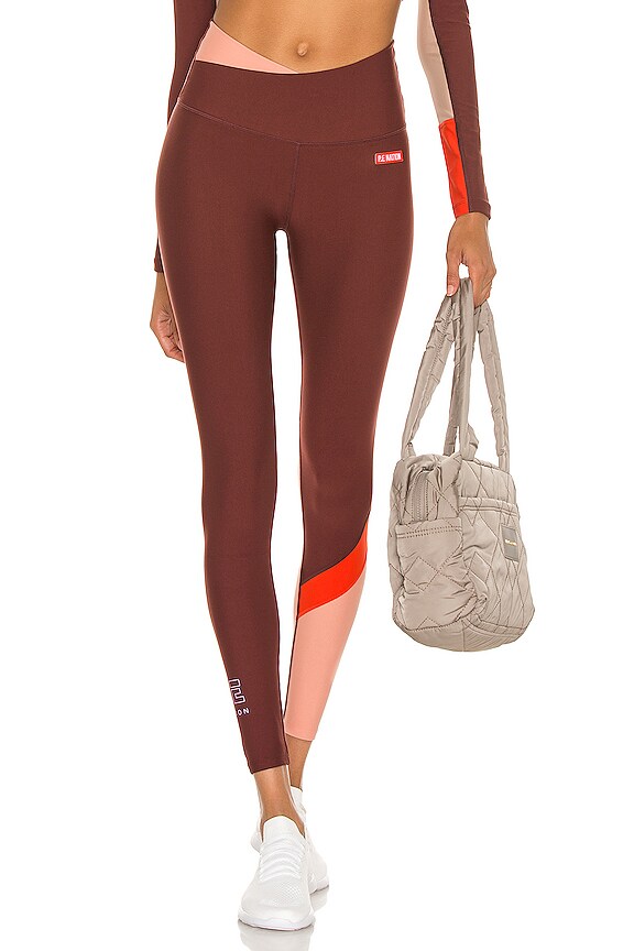 Maroon Leggings  -  Point Forward Legging in Andorra -  P.E Nation