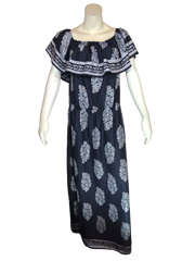 Diva General Collection Women’s Black/Cream/Tan Dress with Yoke Collar, Size 2X
