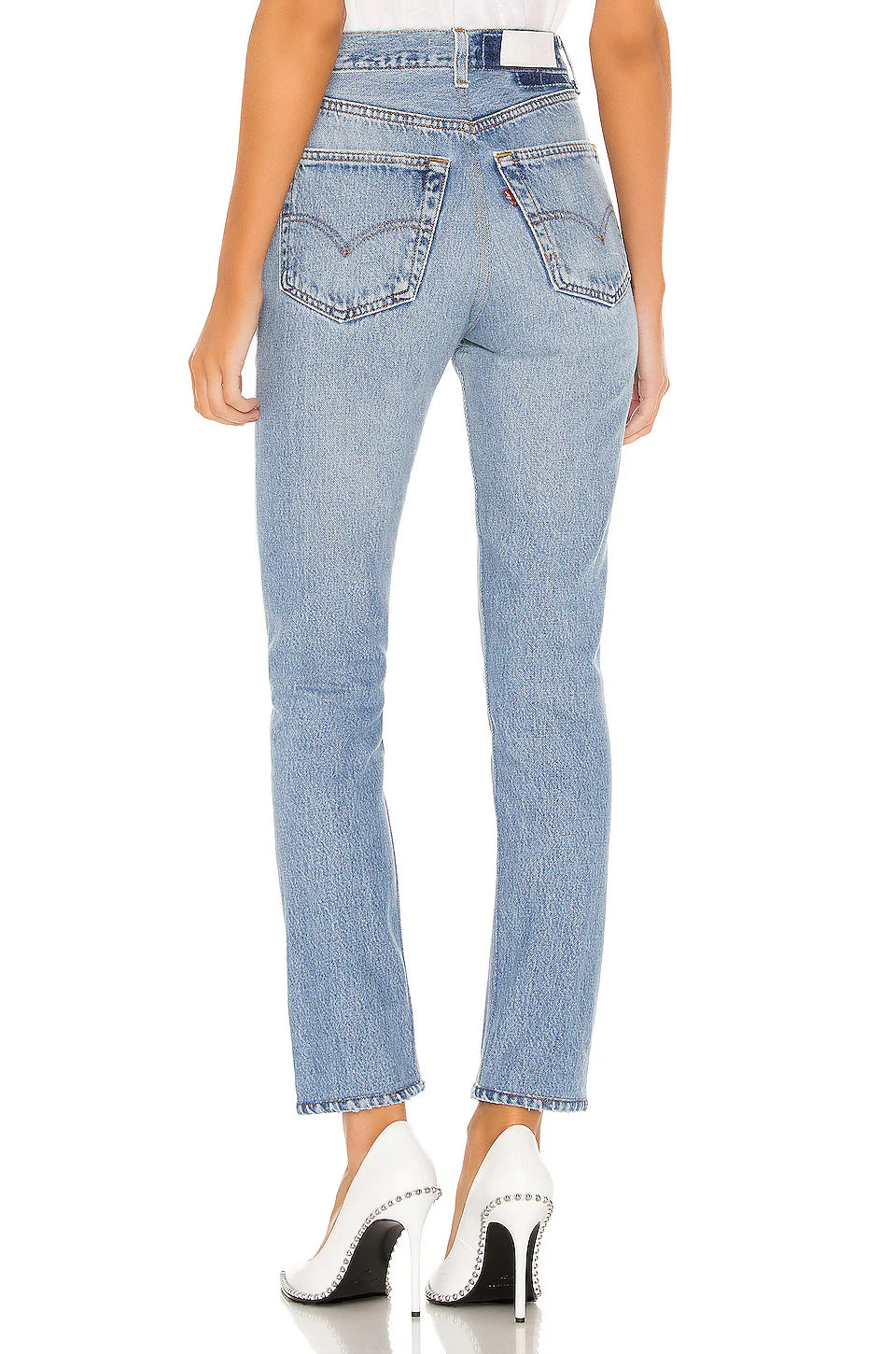 high rise straight leg jeans
