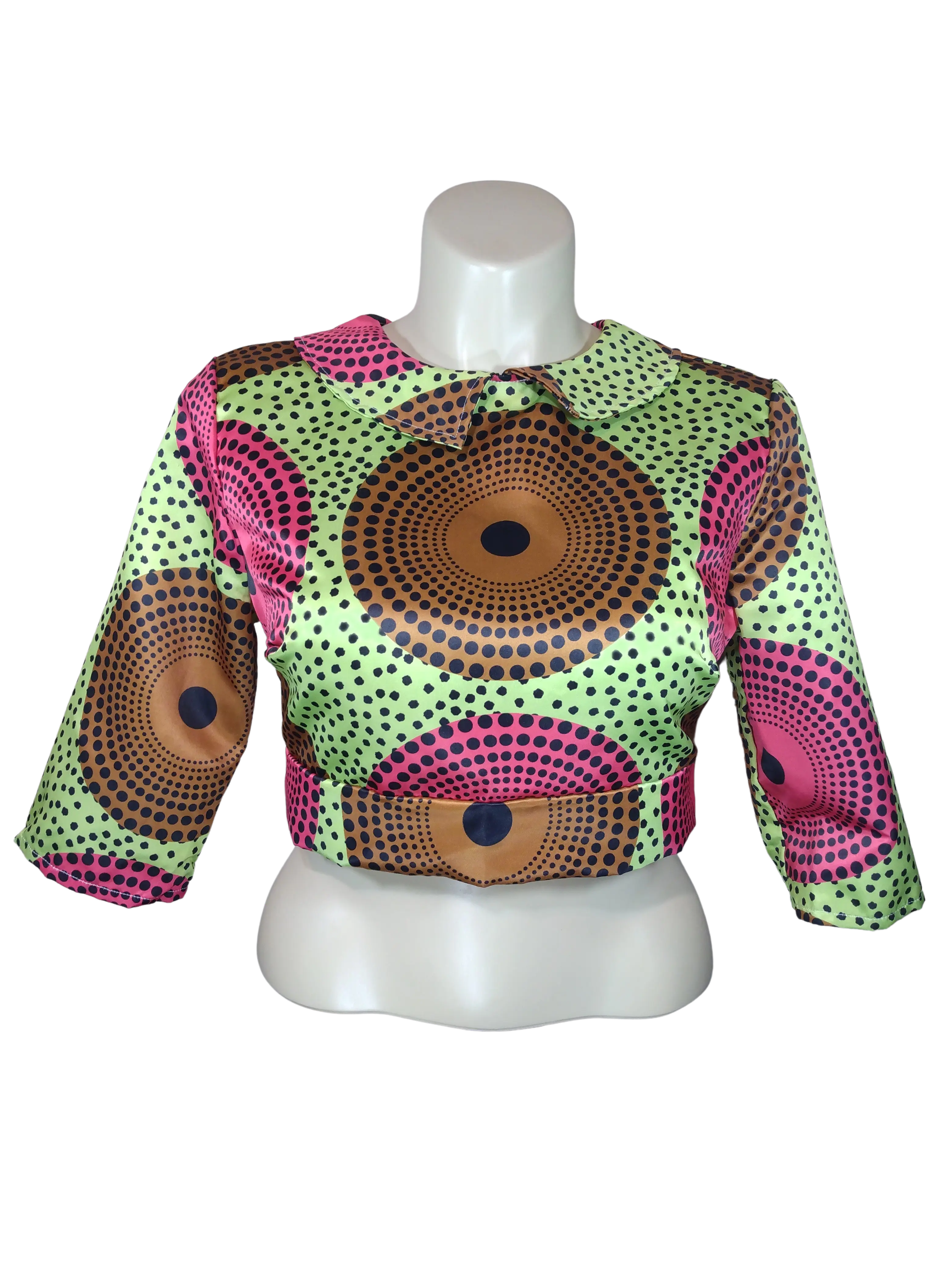 Diva General Collection Women’s Multi Satin Dots Top, Size XL