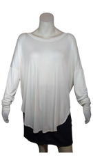 Fantastic Fawn Women’s Cream Long Sleeve Top, Size Medium