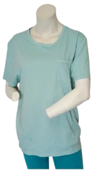 American Rag Women’s Light Blue Short Sleeve Shirt, Size Medium