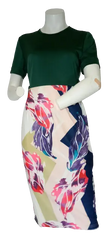 Diva General Collection Women’s Multicolor Short Sleeve Retro Dress, Size Medium (8-10)