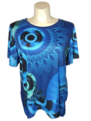 Nextmia Women’s Blue/Black Patterned Top, Size 18
