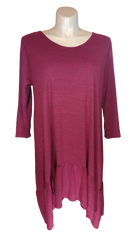 Hot Ginger Women’s Maroon Long Sleeve Dress, Size 4X