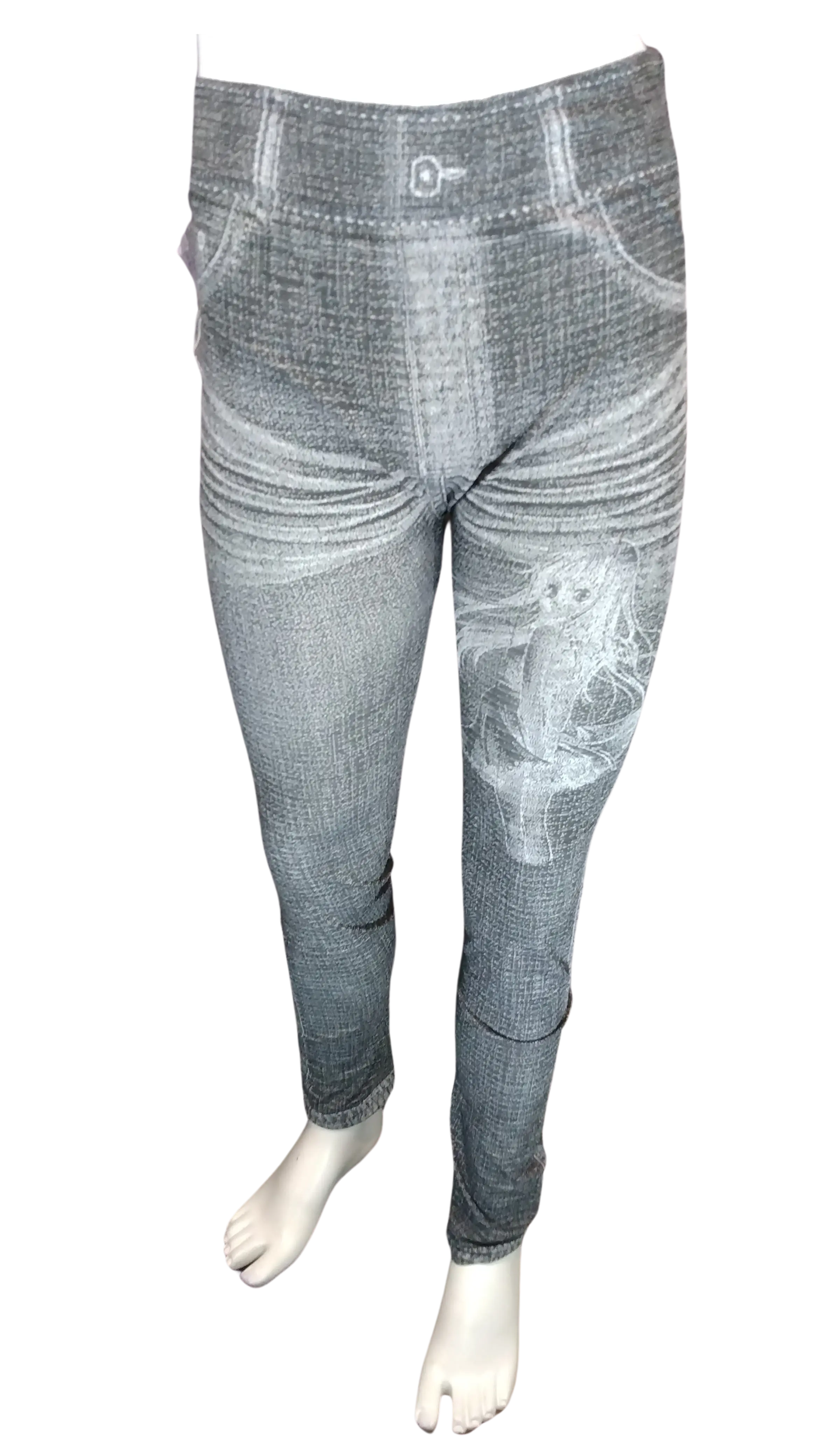 Chuns Girls’ Black/White Anime Leggings, OSFA