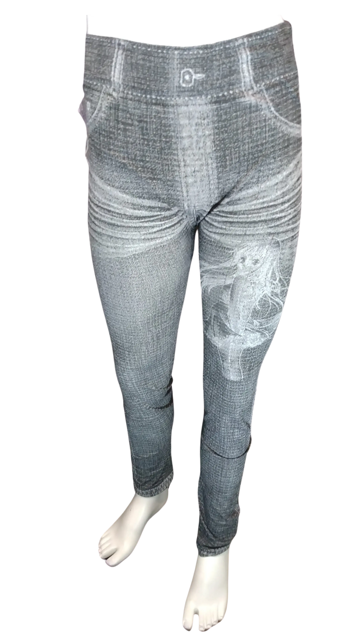 Chuns Girls’ Black/White Anime Leggings, OSFA